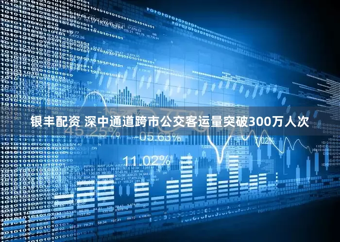 银丰配资 深中通道跨市公交客运量突破300万人次