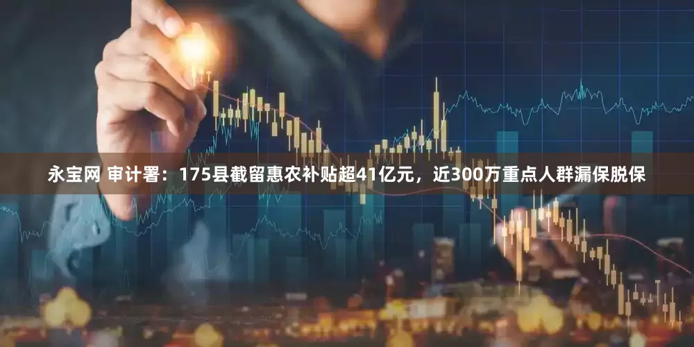 永宝网 审计署：175县截留惠农补贴超41亿元，近300万重点人群漏保脱保